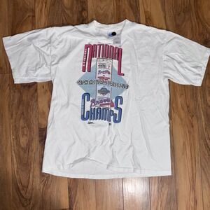 Vintage 1992 Atlanta Braves National League Champs Salem Sportswear T-Shirt XL